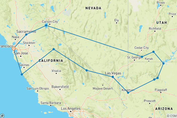 Map of America's Great West: A National Parks Expedition