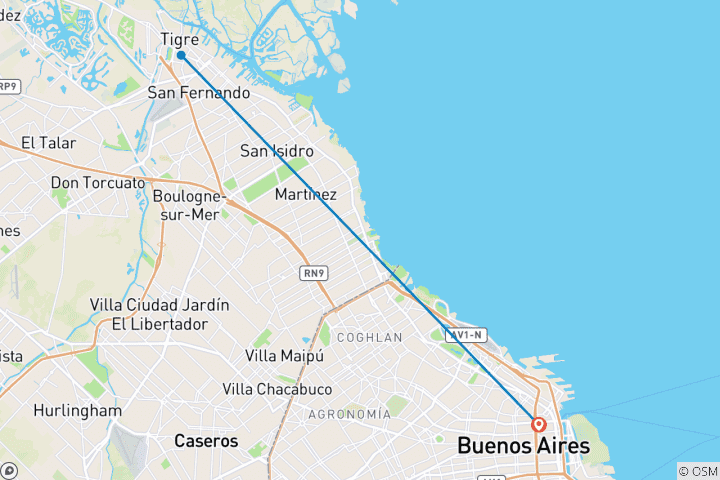 Carte du circuit Buenos Aires : la ville du tango et de la passion
