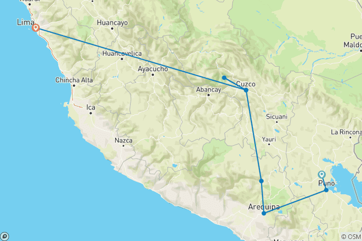 Karte von Das Beste aus Peru