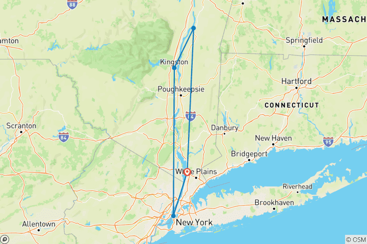 Kaart van 6-daagse fietstocht over de Empire State Trail – Ontdek de schoonheid van New York