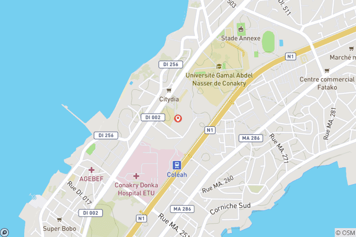 Kaart van Ontdekkingstocht door Guinee – 3 dagen / 2 nachten
