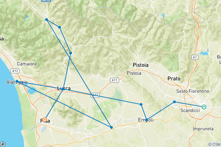 Map of Cycle Tuscany