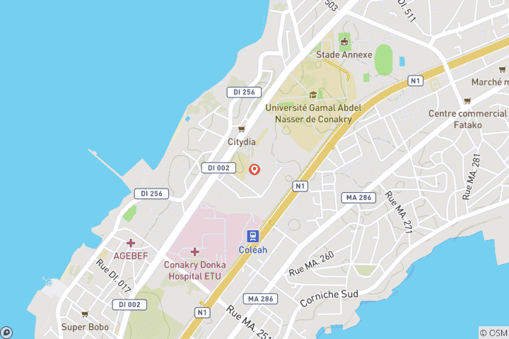 Kaart van Ontdekkingstocht door Guinee – 3 dagen / 2 nachten