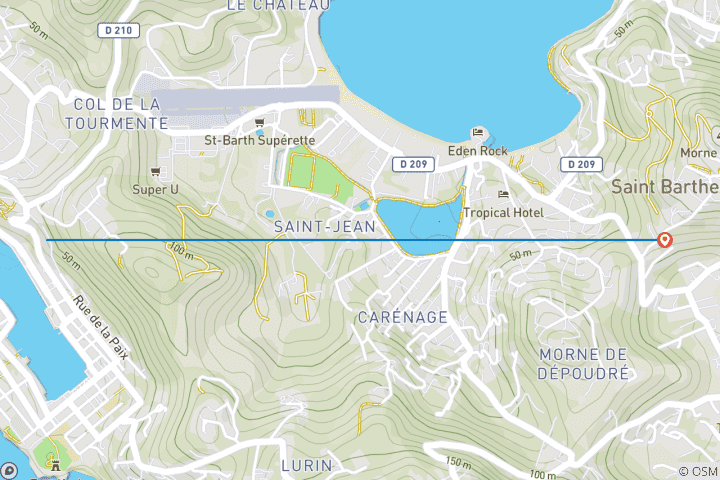 Carte du circuit Escapade de luxe à Saint-Barthélemy (St. Barts) – 3 jours / 2 nuits