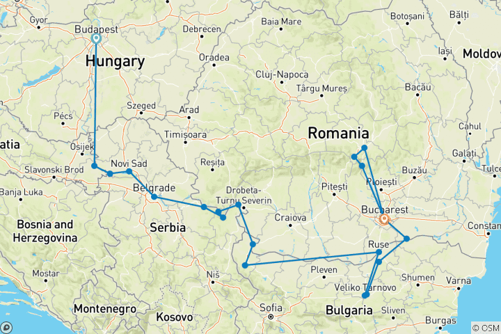 Carte du circuit Découverte des Balkans : 1 nuit à Bucarest et 2 nuits en Transylvanie 2028
