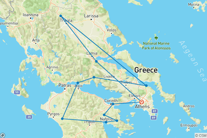 Map of Greece Taster - 7 days