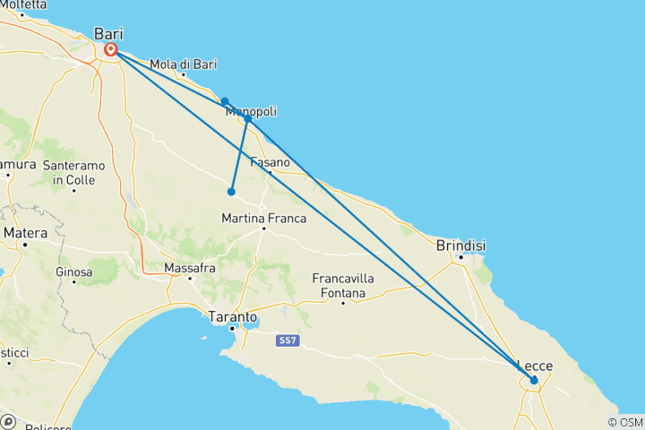 Map of Apulia - Experiencing the Real Italy Even without a Car