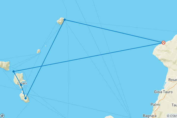 Carte du circuit Tropea – la perle de la Calabre avec des enfants