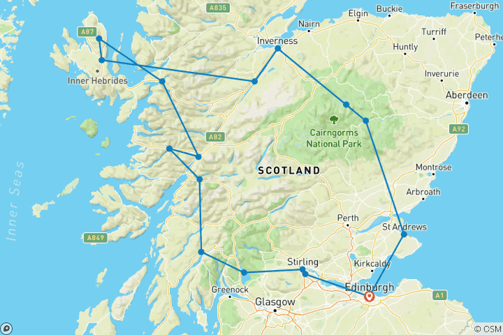 Map of Scotland: A Road Trip Full of History, Nature and Whisky