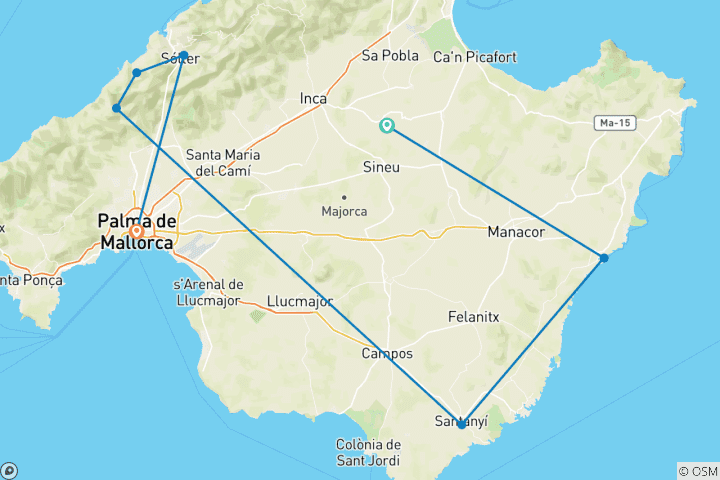Carte du circuit Aventure insulaire à Majorque par @allabout.alini