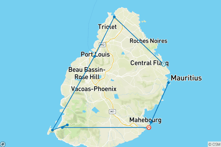 Carte du circuit L'île Maurice : pour se détendre et partir à la découverte