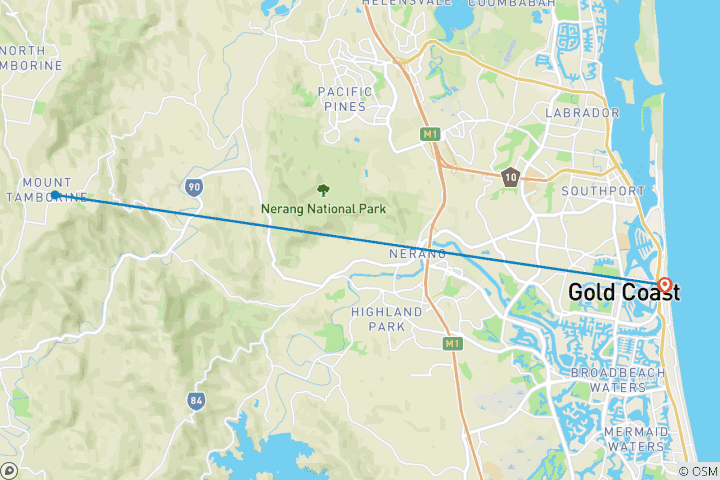 Mapa de Gold Coast Explorer - 6 días