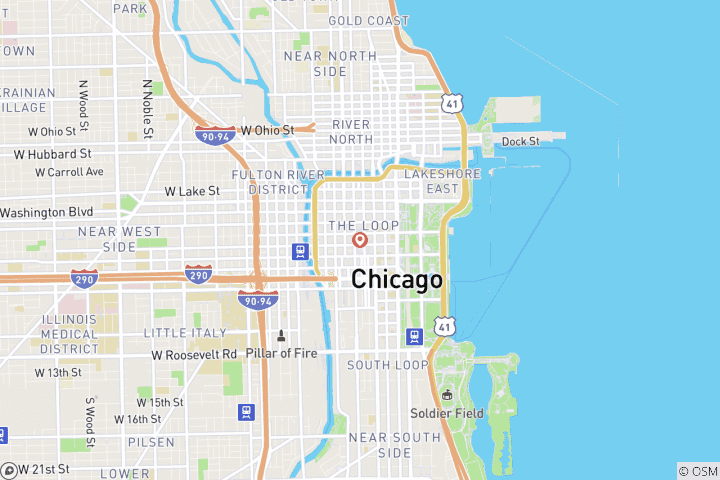 Carte du circuit Séjour urbain à Chicago au milieu des gratte-ciel