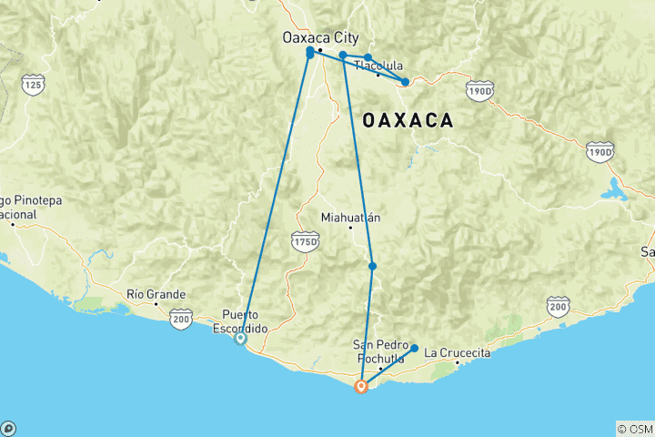 Karte von Oaxaca: Die Seele Mexikos, ungefiltert