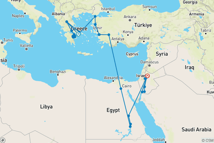 Map of Ancient Civilizations: Greece, Turkey, Egypt & Jordan