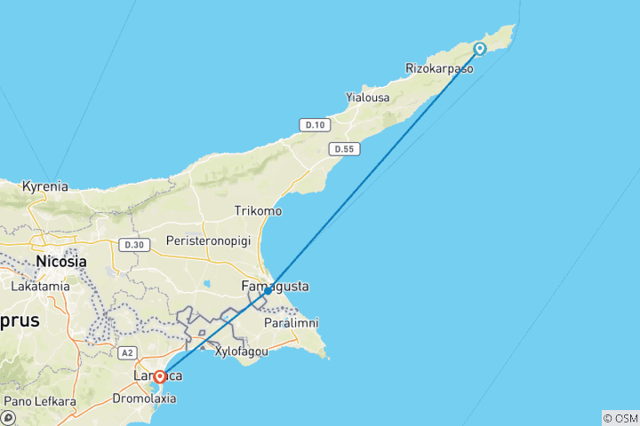 Map of Discover the Best of Cyprus - private tour
