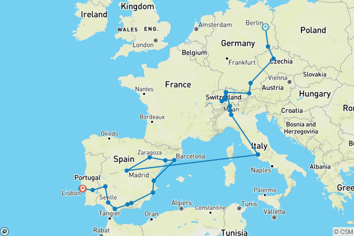 Mapa de Europa Continental