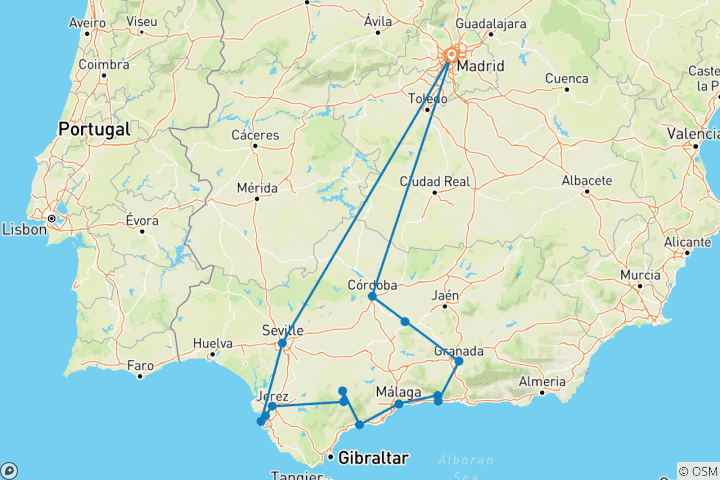 Carte du circuit L'âme andalouse