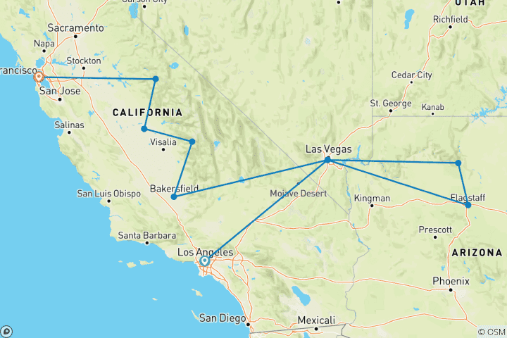 Map of Dreams of the West end in San Francisco (10 destinations)