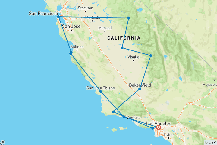 Map of Fascinating West (13 destinations)