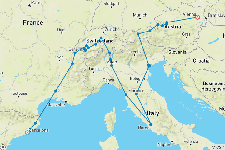 Map of Magical Europe (28 destinations)