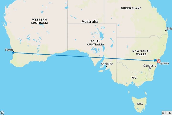 Mapa de Por primera vez en Australia: Sídney y las excursiones más bonitas de los alrededores