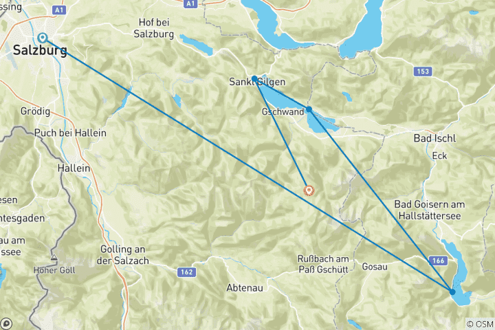 Carte du circuit Les joyaux de l'Autriche – Sous terre et au-dessus des nuages