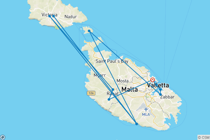 Map of Malta: From Silent Cities to Crystal-Clear Water