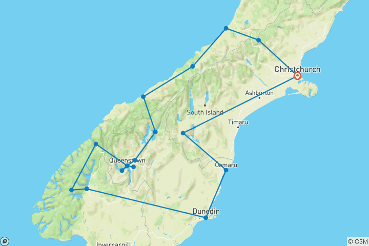 Carte du circuit Les merveilles du sud