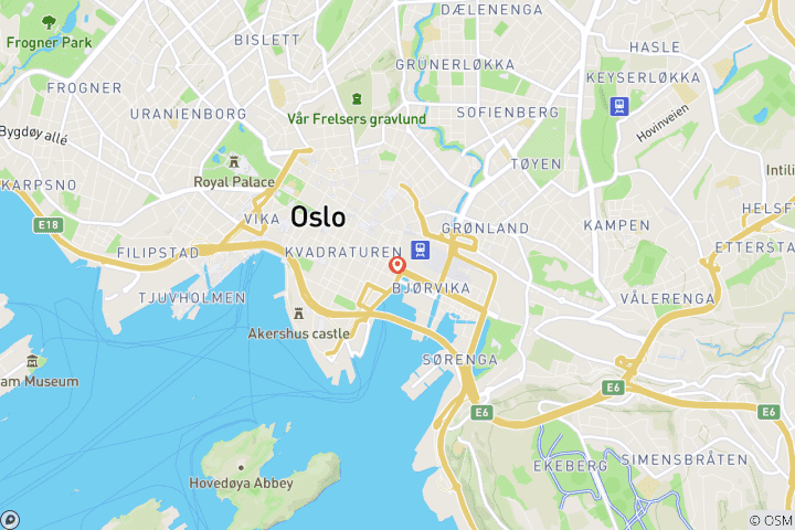 Carte du circuit Le sud de la Norvège en train et en bateau – Petit groupe