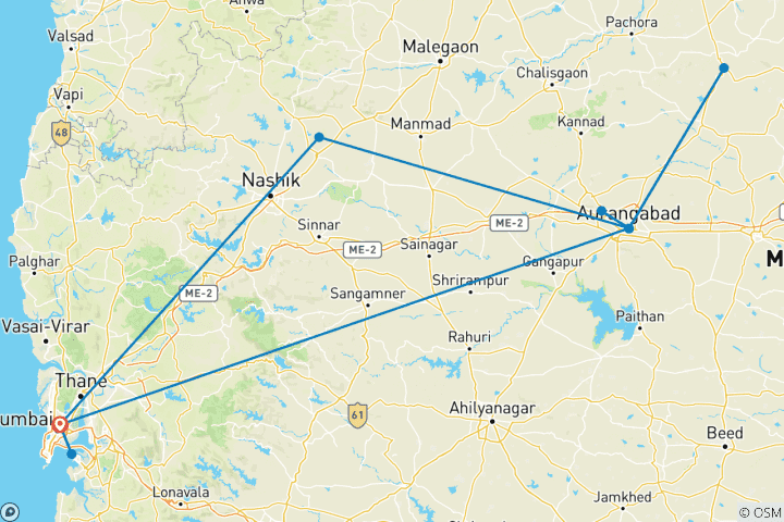 Map of Maharashtra Heritage Trail