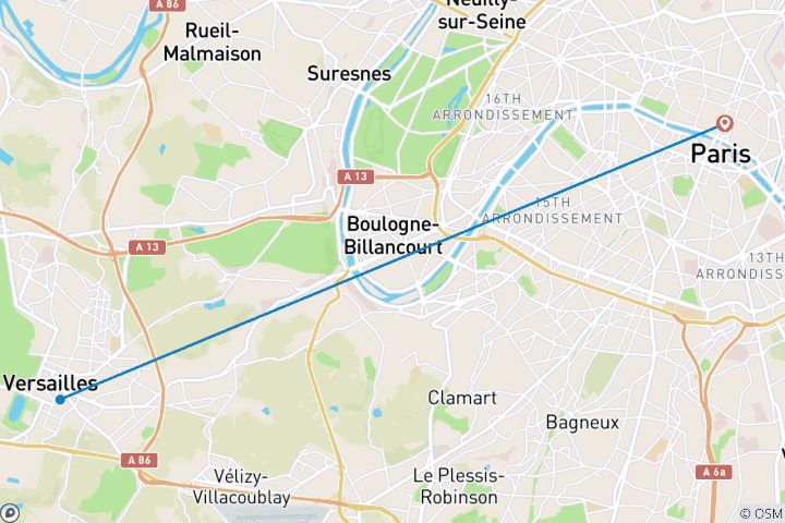 Carte du circuit Le meilleur de Paris en 7 jours