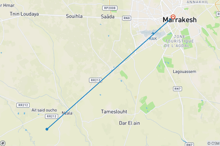 Map of A Long Weekend in Marrakech