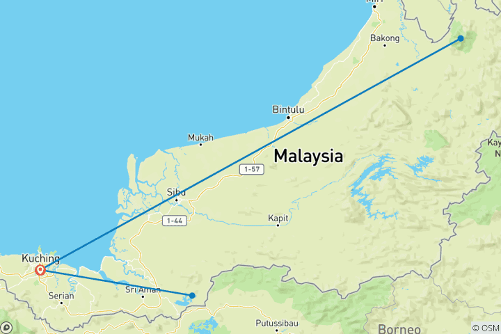 Map of Borneo Women's Adventure