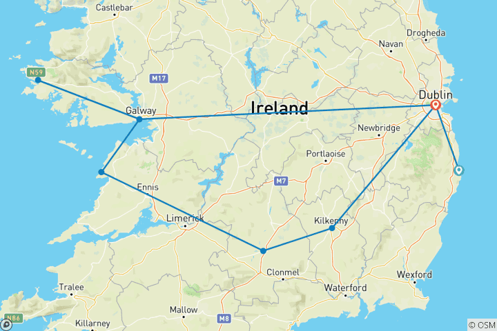 Carte du circuit Irlande pour elle (réservé aux femmes)