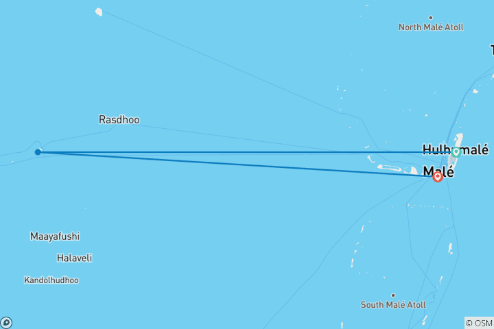 Carte du circuit Première découverte des Maldives, ou comment réaliser un rêve à un prix étonnamment raisonnable