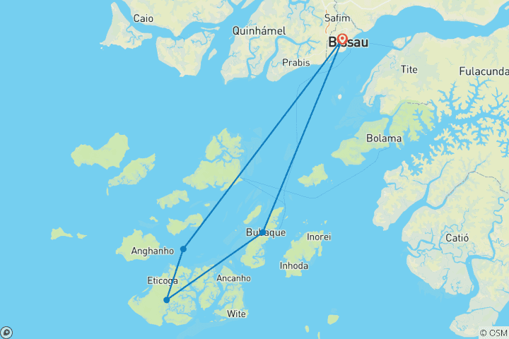 Map of Guinea-Bissau Highlights - 3 Days / 2 Nights