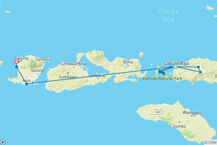 Carte du circuit Komodo et bien plus encore : îles et histoires autochtones