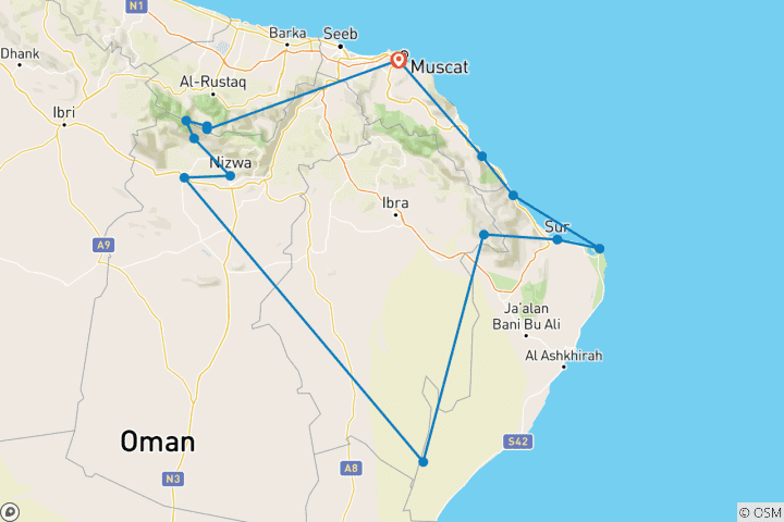 Map of Discover Oman