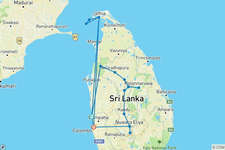 Karte von Jenseits des klassischen Sri Lanka