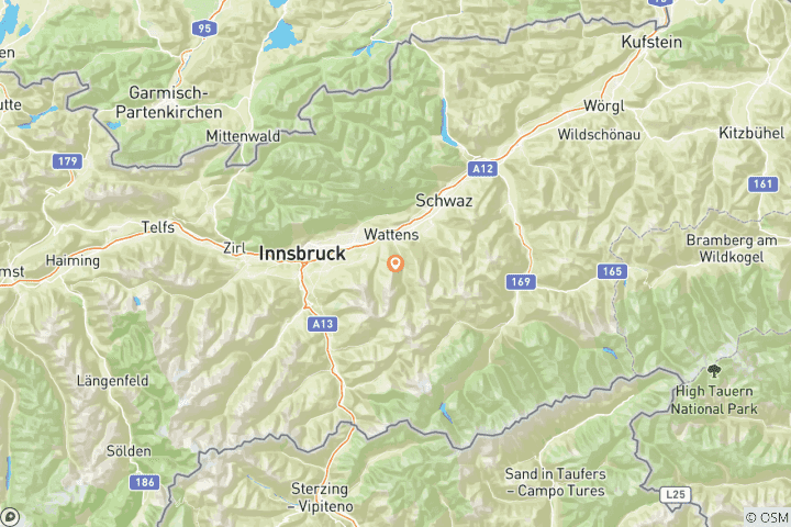 Map of Ski Austria 35 to 45 (2 Week)