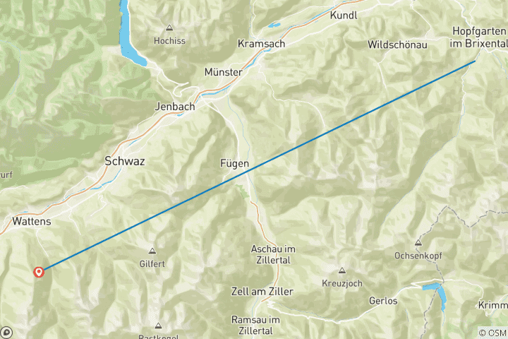Carte du circuit Ski en Autriche : de 35 à 45 ans (1 semaine)