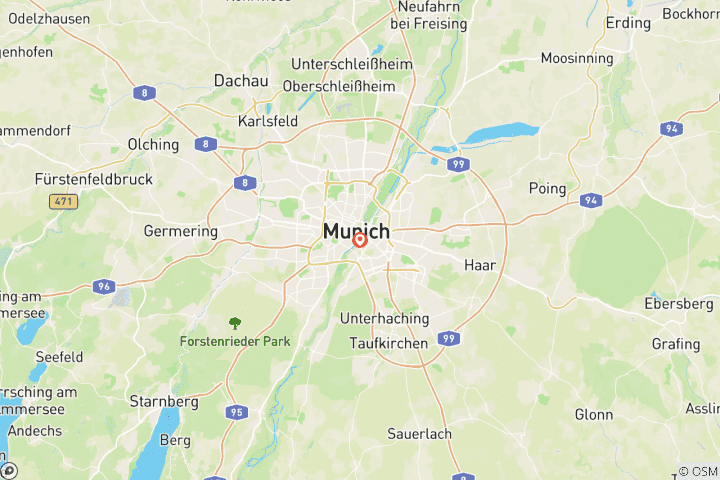 Map of Munich Oktoberfest - 4-Star Hotel & Tent Reservation
