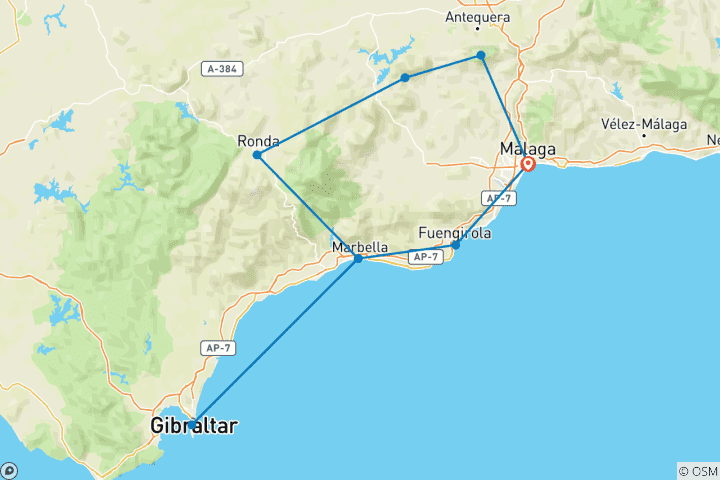 Map of On the Trail of Andalusia's Wonders