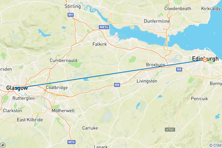 Carte du circuit La magie de Noël : Édimbourg et Glasgow