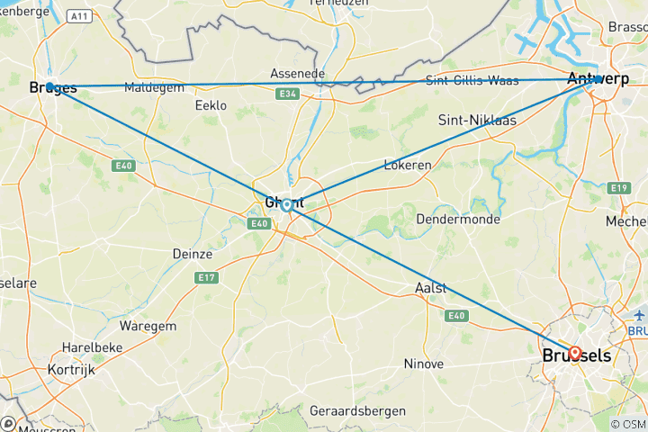 Carte du circuit Belgique