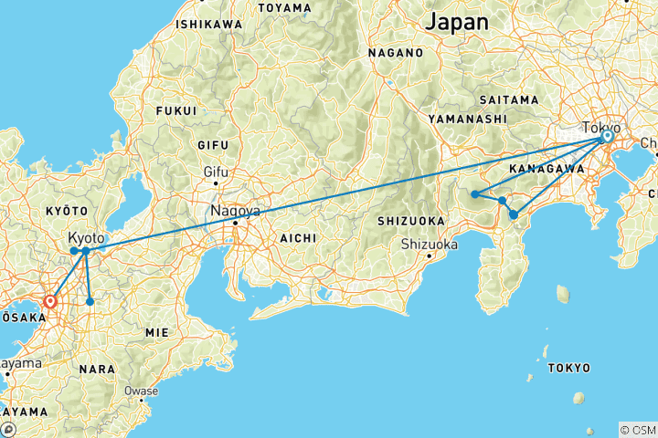 Map of Japan Share a Trip