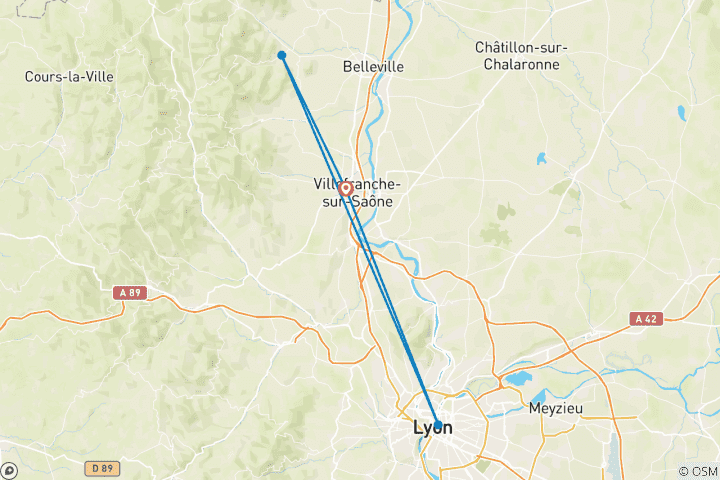 Carte du circuit Gastronomie et vins dans un château français (2027)