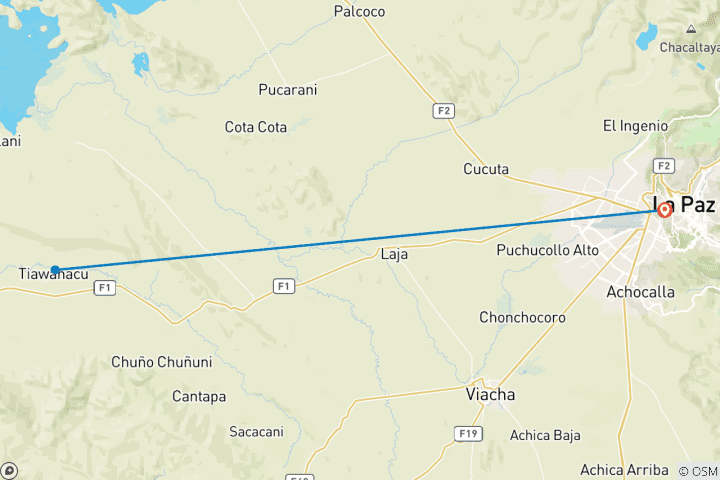 Mapa de 3 días en Bolivia - La Paz