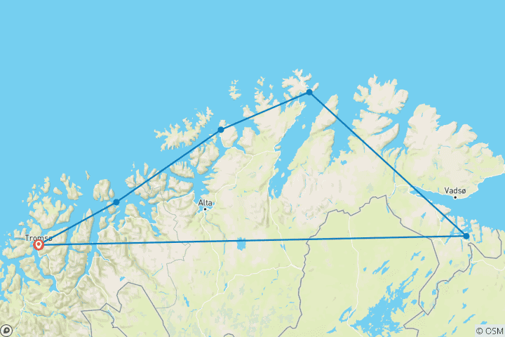 Map of Norway Fjords and Northern Lights (Winter 2026/2027)